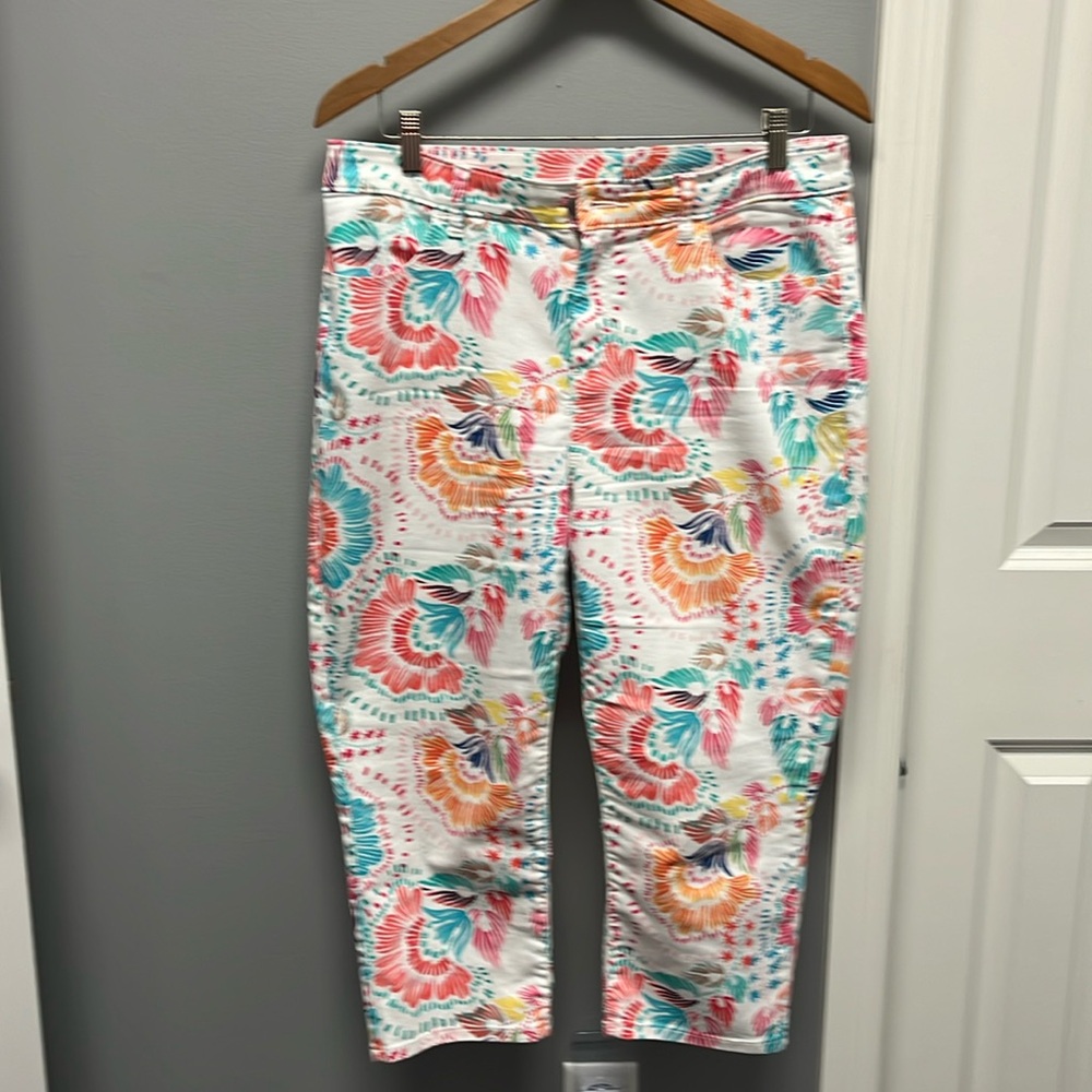 Chicos Stretch Multicolor Slim Leg Capris